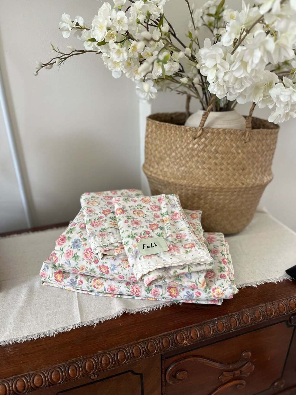 Vintage Floral Cottage Full Sheet Set